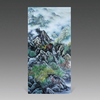 谢良华陶瓷作品新彩山水陶瓷瓷板画44