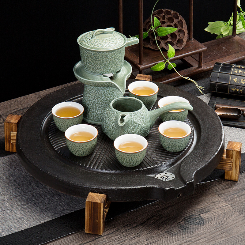 茶具套装茶杯家用懒人客厅现代简约陶瓷功夫茶日式泡茶壶茶盘小套