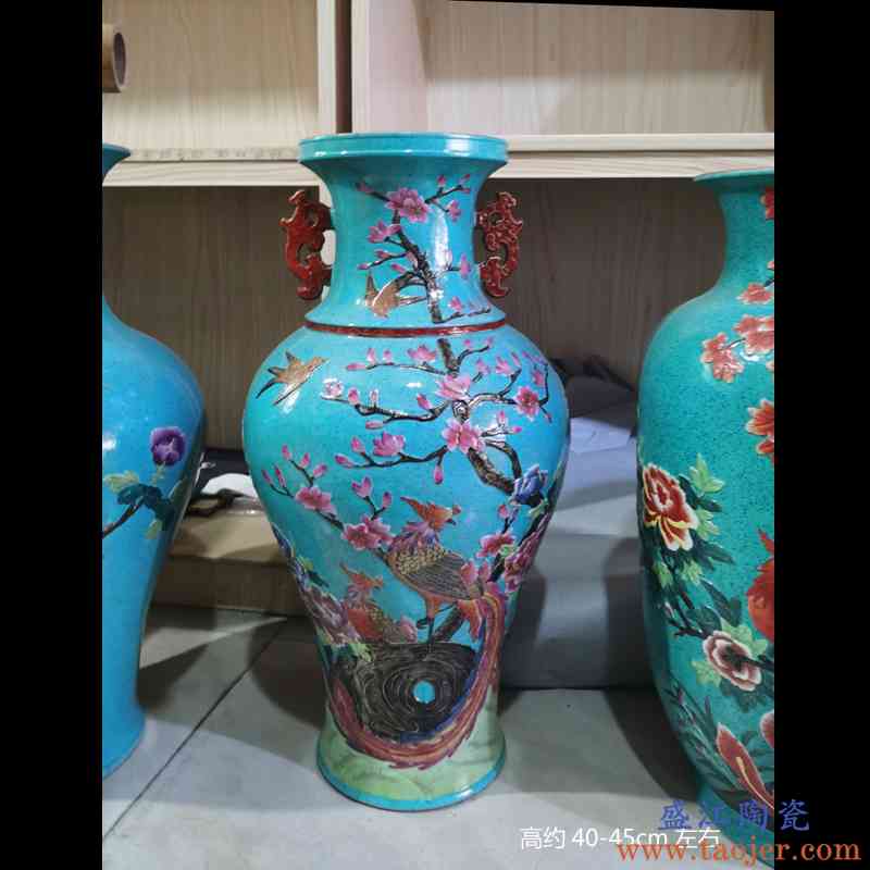 無力化するアンチチート 乾隆 琺瑯彩花觚の花瓶 装飾品 現代工芸品